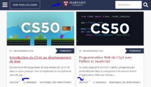 Cours en ligne gratuits de l'Université Harvard