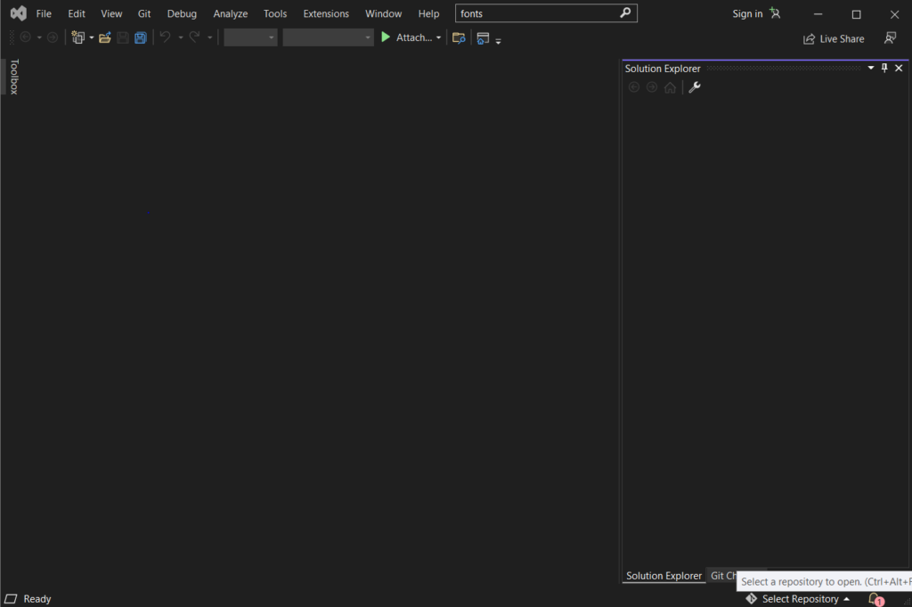interface project vscode Visual Studio Community