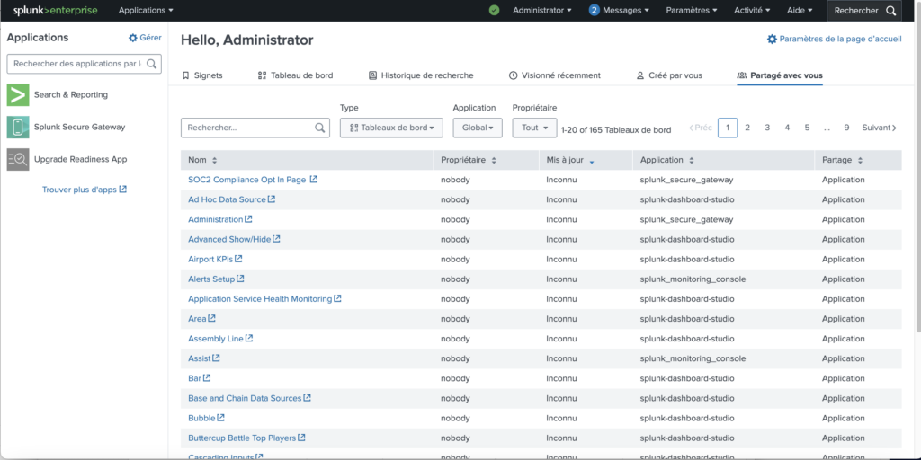 Splunk Entreprise SIEM analyse réseau