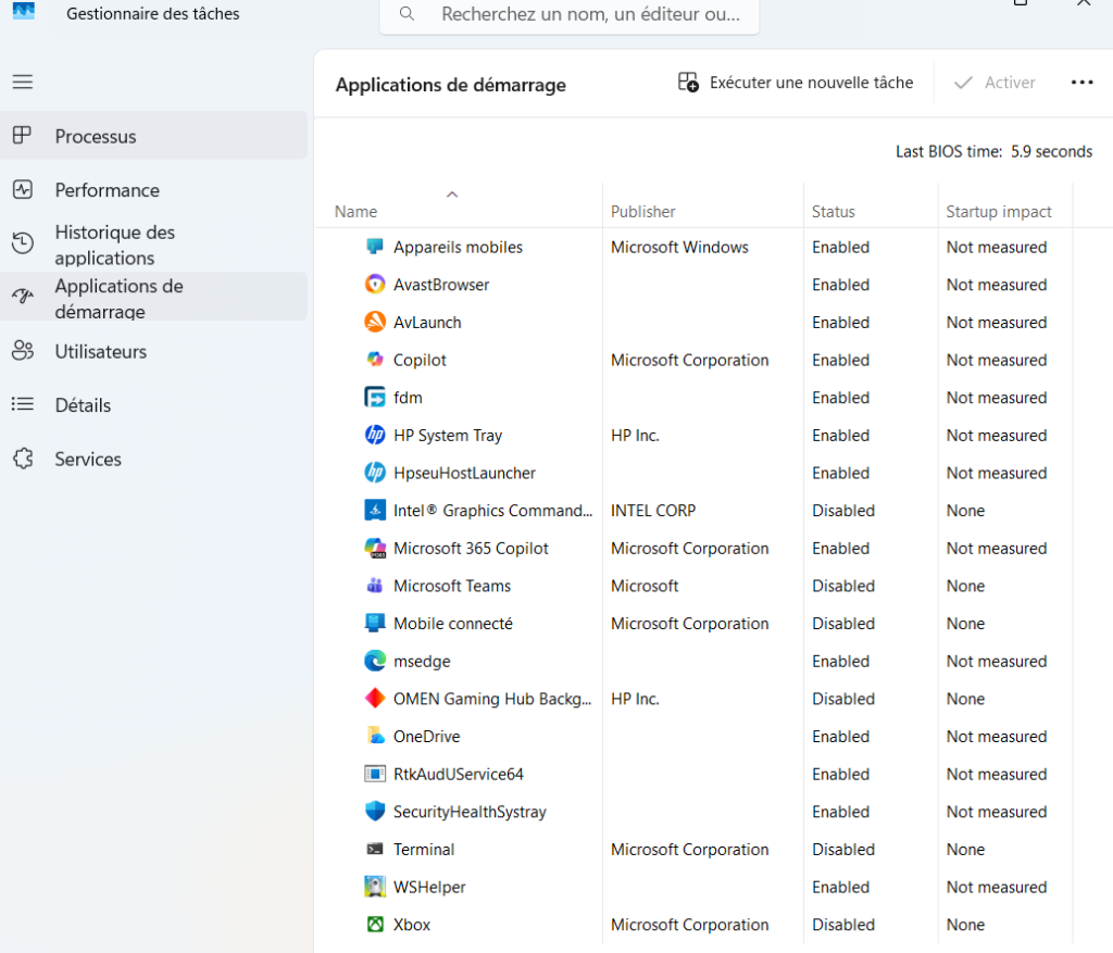 Désactiver les programmes au démarrage