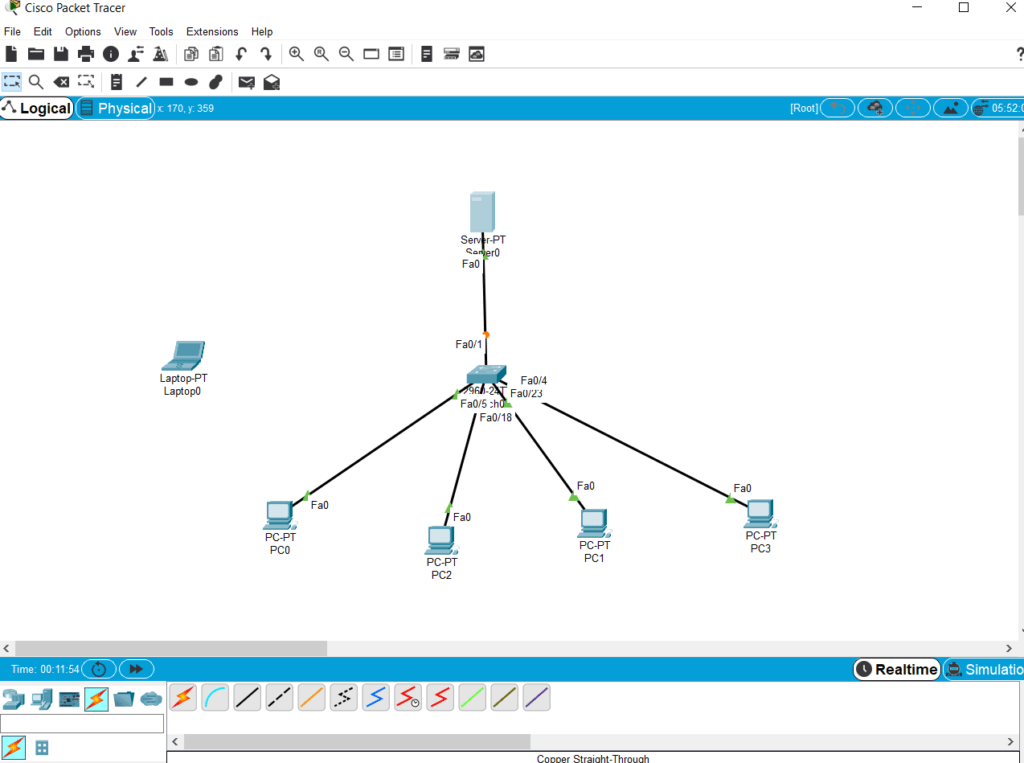 configurer DNS Cisco packet tracer