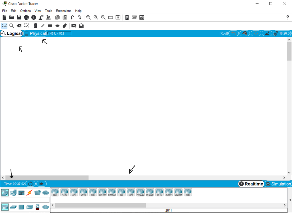 Interface Cisco Packet Tracer 7